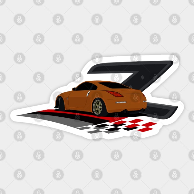 350Z (Le Mans Sunset) Sticker by AutomotiveArt